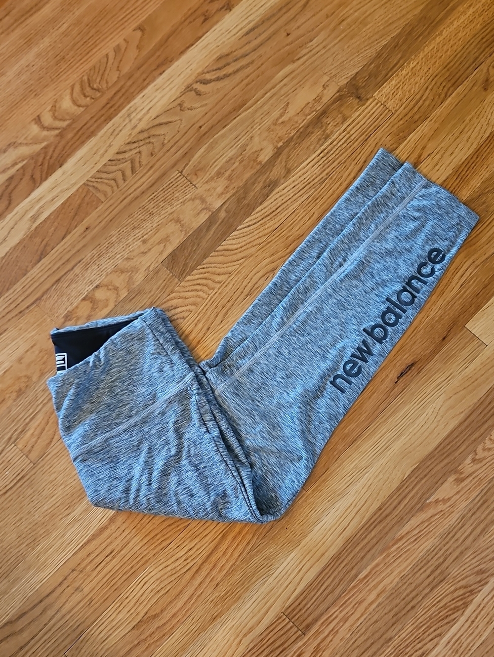 New Balance Gray Heather Logo Leggings